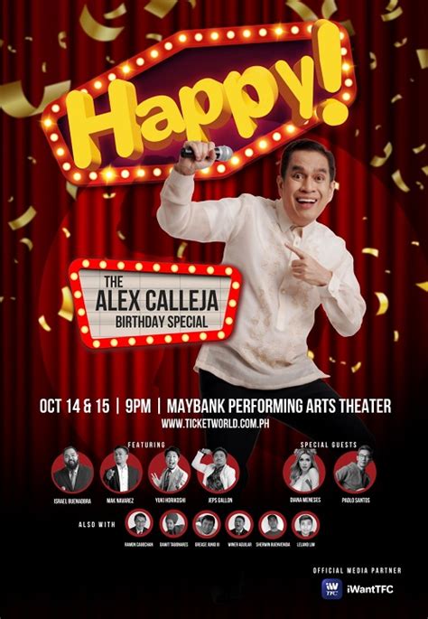 alex calleja comedy manila issue|Alex Calleja celebrates 50th birthday with special show .